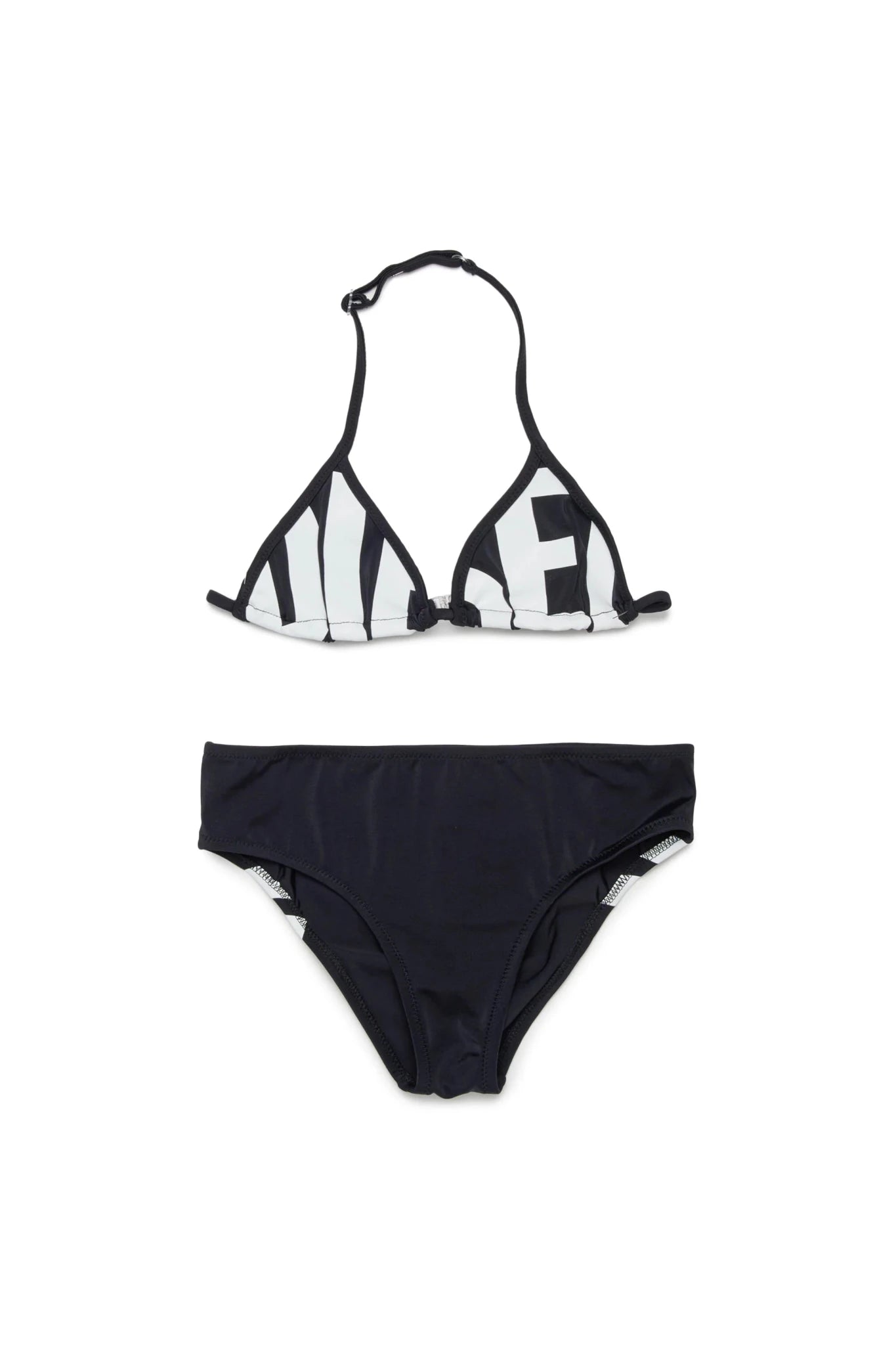 COSTUME A TRIANGOLO NERO CON LOGO BIANCO DIESEL - Angel Luxury