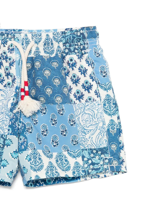 COSTUME BOXER FLOREALE AZZURRO MC2 SAINT BARTH - Angel Luxury