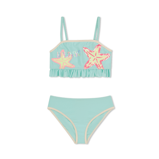 COSTUME DUE PEZZI TURCHESE CON PAILLETTES BILLIEBLUSH - Angel Luxury