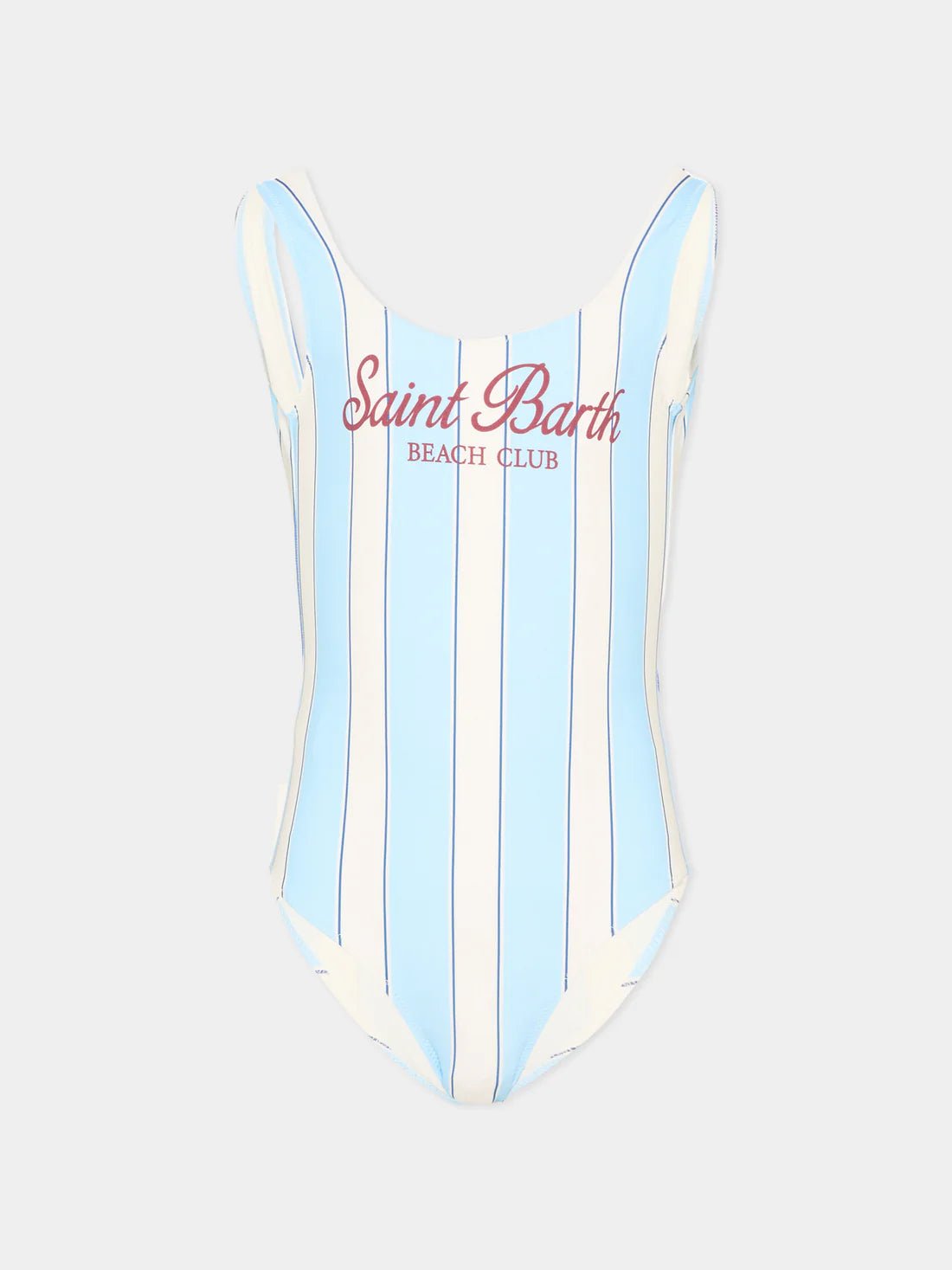 COSTUME INTERO MC2 SAINT BARTH BIANCO E BLU CON LOGO ROSSO - Angel Luxury