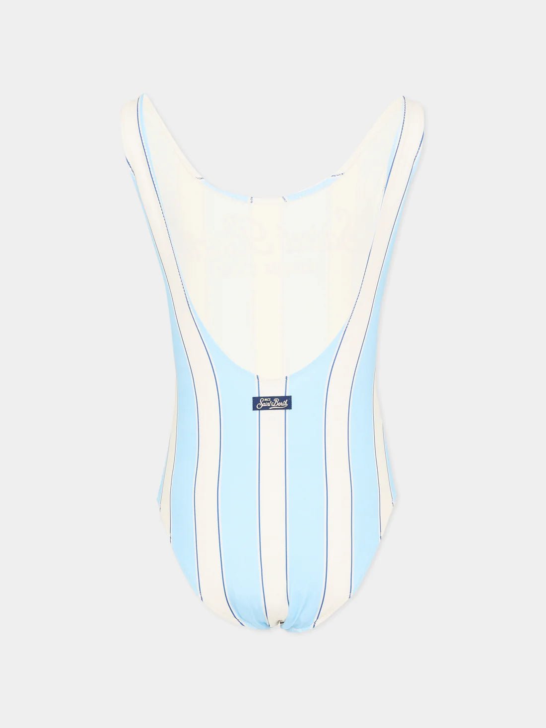 COSTUME INTERO MC2 SAINT BARTH BIANCO E BLU CON LOGO ROSSO - Angel Luxury
