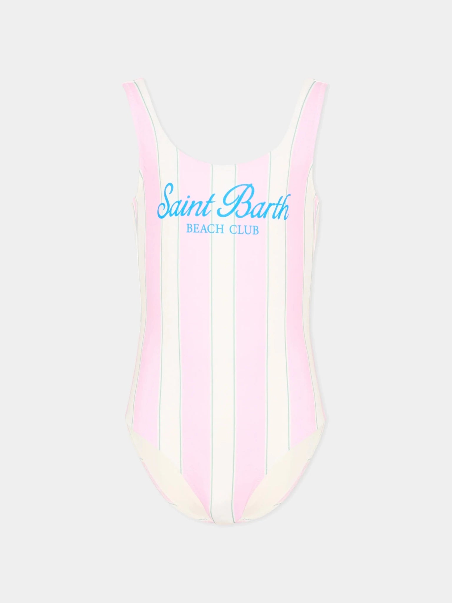 COSTUME INTERO MC2 SAINT BARTH BIANCO E ROSA CON LOGO BLU - Angel Luxury