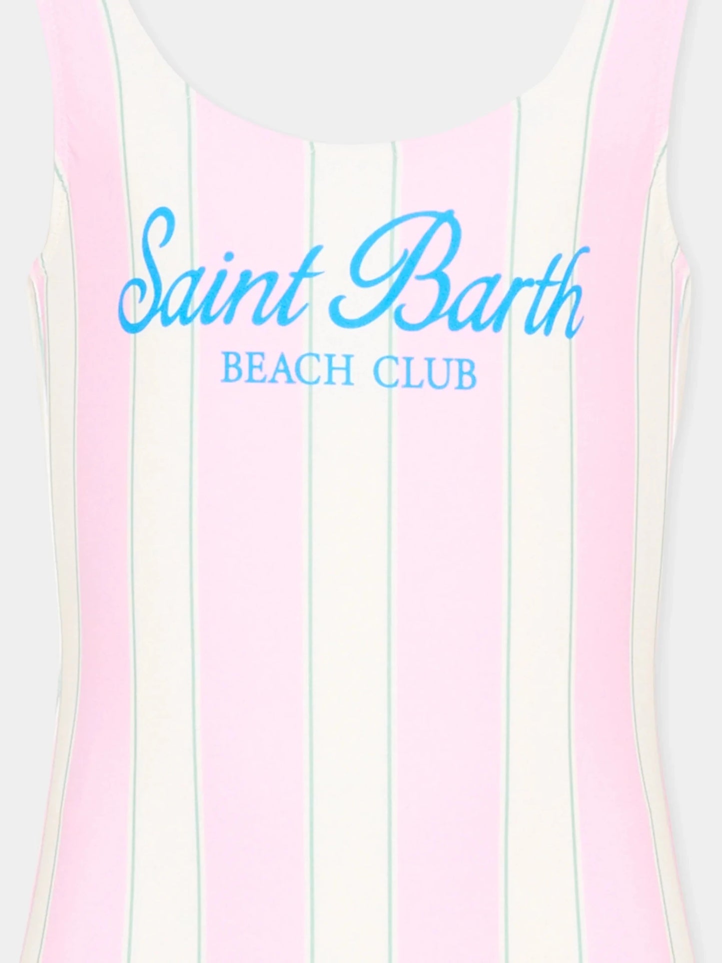 COSTUME INTERO MC2 SAINT BARTH BIANCO E ROSA CON LOGO BLU - Angel Luxury