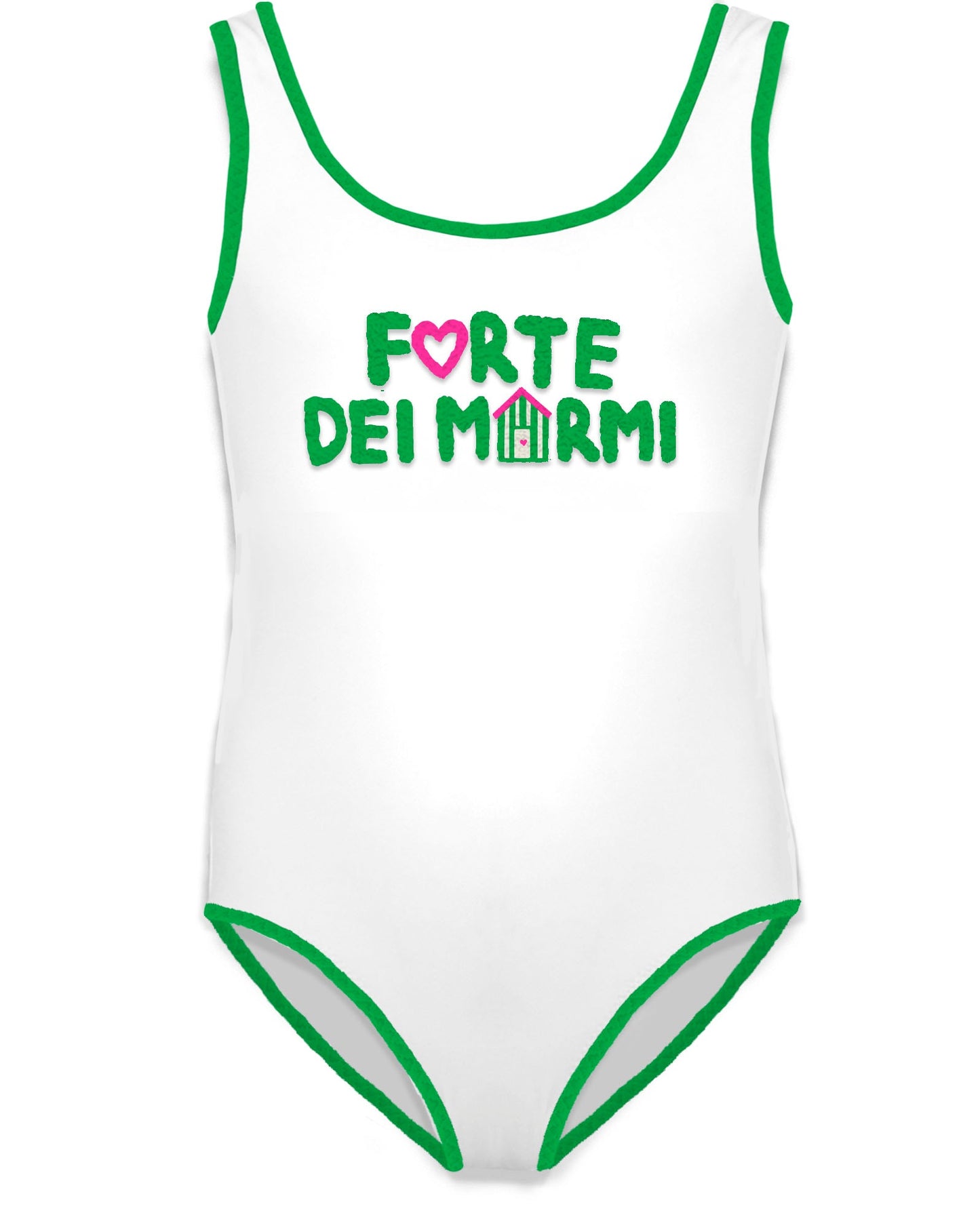 COSTUME INTERO MC2 SAINT BARTH BIANCO E VERDE FORTE DEI MARMI - Angel Luxury