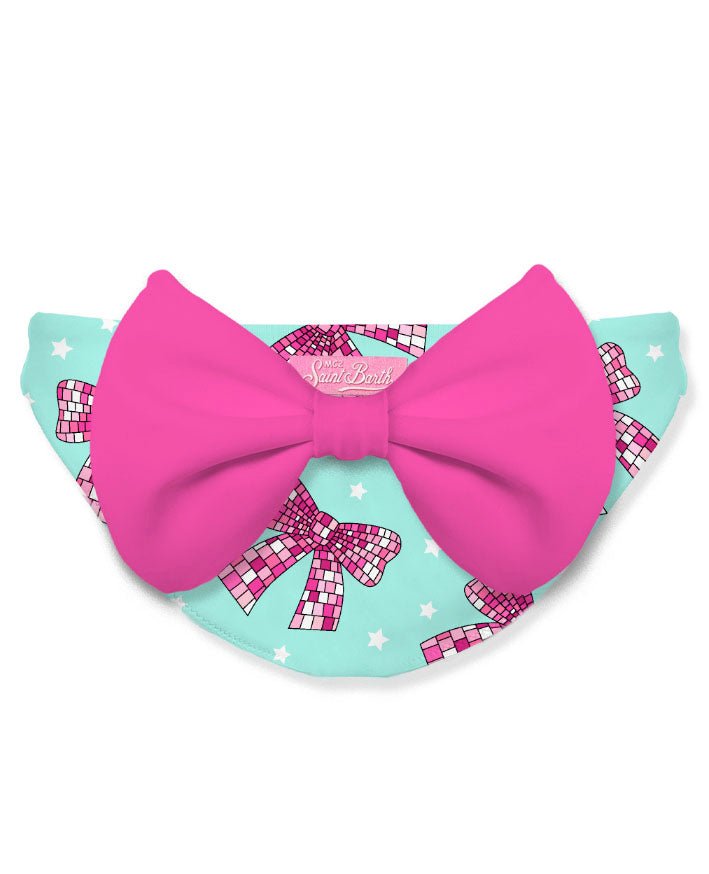 COSTUME MC2 SAINT BARTH AZZURRO CON FIOCCO SUL RETRO FUCSIA - Angel Luxury
