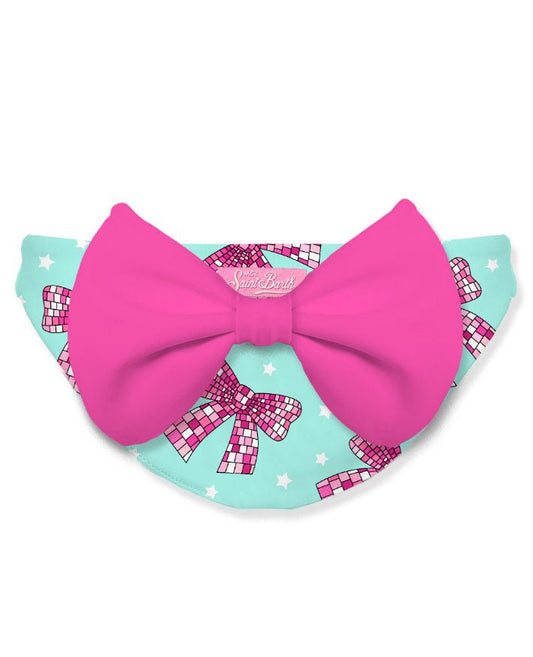 COSTUME MC2 SAINT BARTH AZZURRO CON FIOCCO SUL RETRO FUCSIA - Angel Luxury