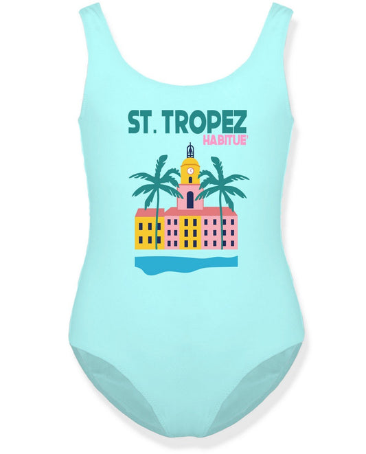 COSTUME MC2 SAINT BARTH INTERO VERDE ACQUA CON STAMPA ST.TROPEZ - Angel Luxury
