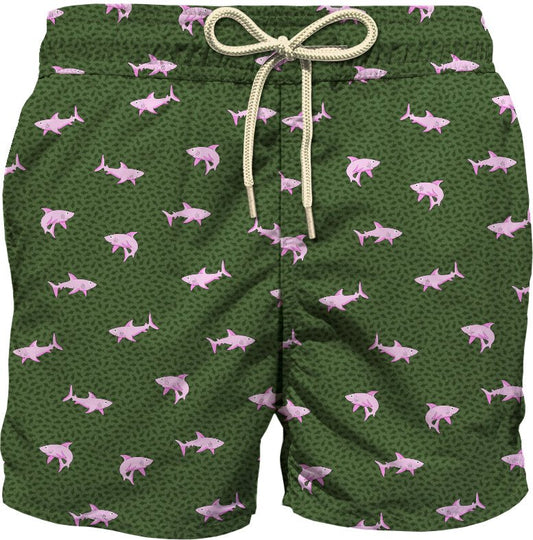COSTUME MC2 SAINT BARTH VERDE CON SQUALI ROSA - Angel Luxury