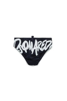 COSTUME NERO SLIP CON LOGO DSQUARED2 - Angel Luxury