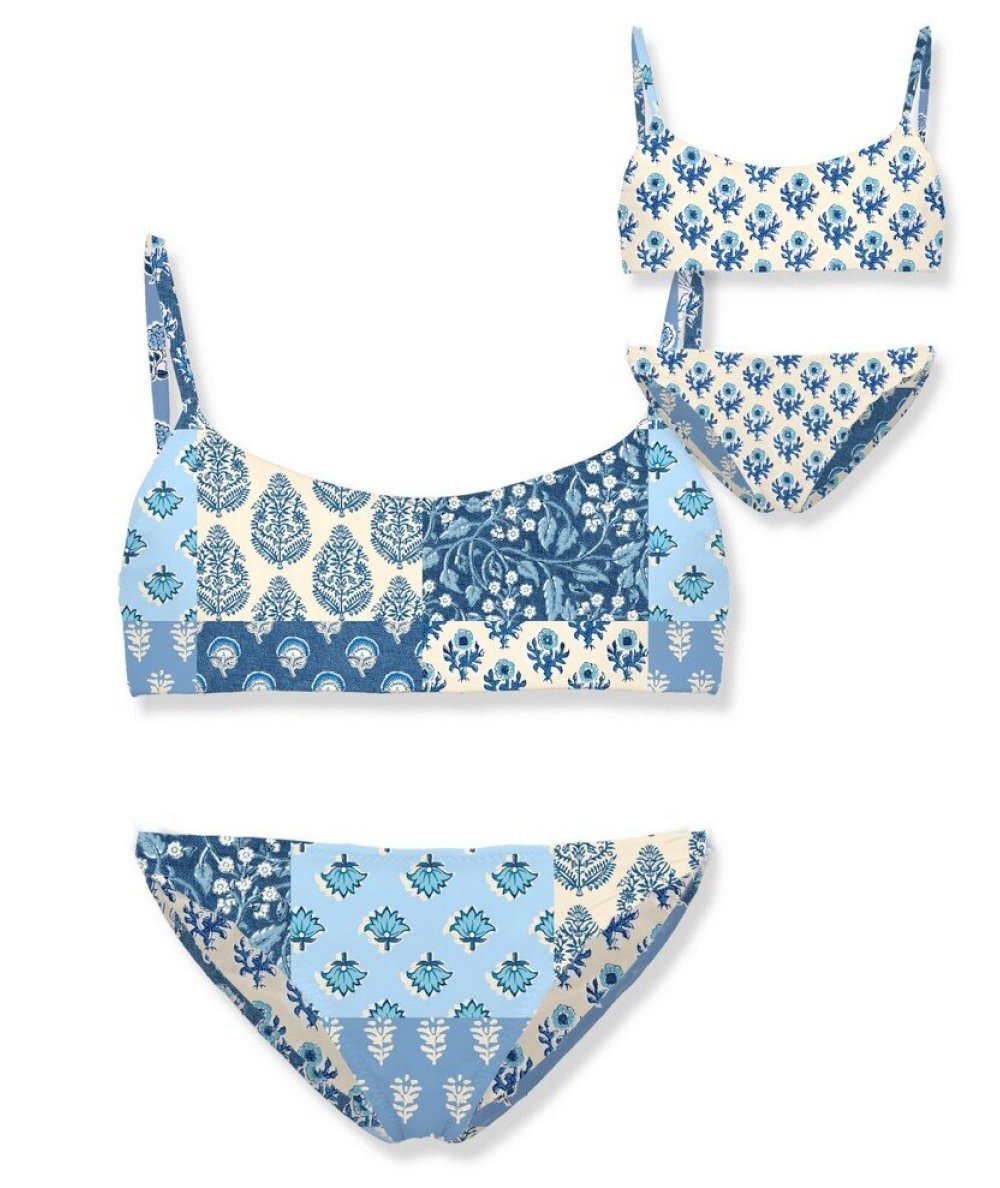 COSTUME REVERSIBILE FLOREALE BIANCO/BLU MC2 SAINT BARTH - Angel Luxury