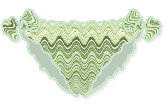 COSTUME SLIP CON FANTASIA AD ONDE VERDE MC2 SAINT BARTH - Angel Luxury