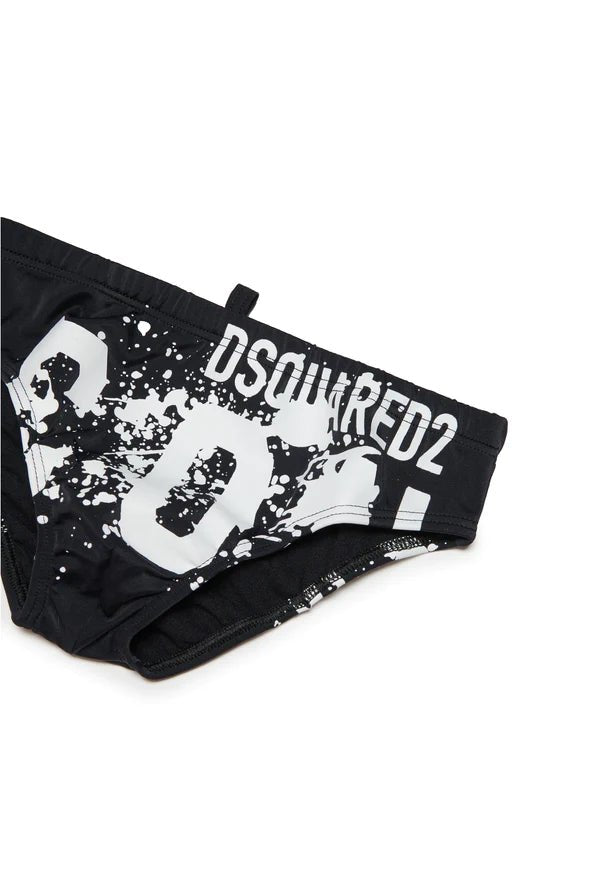 COSTUME SLIP CON GRAFICA ICON DSQUARED2 - Angel Luxury