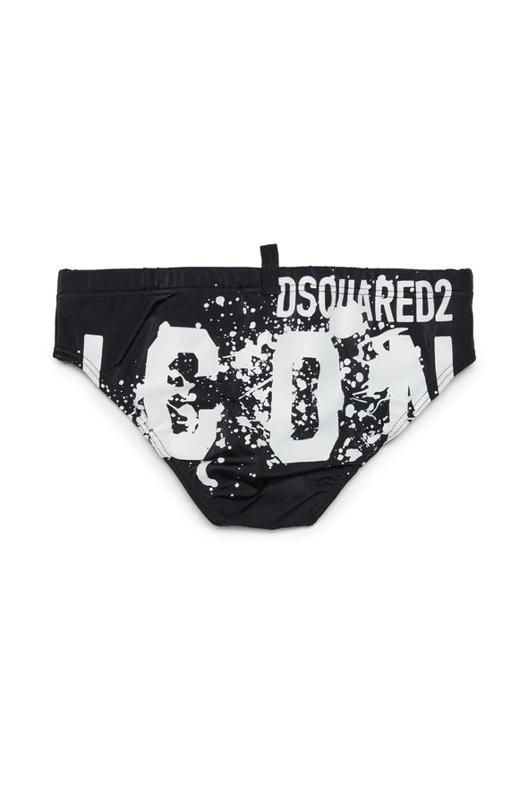 COSTUME SLIP CON GRAFICA ICON DSQUARED2 - Angel Luxury
