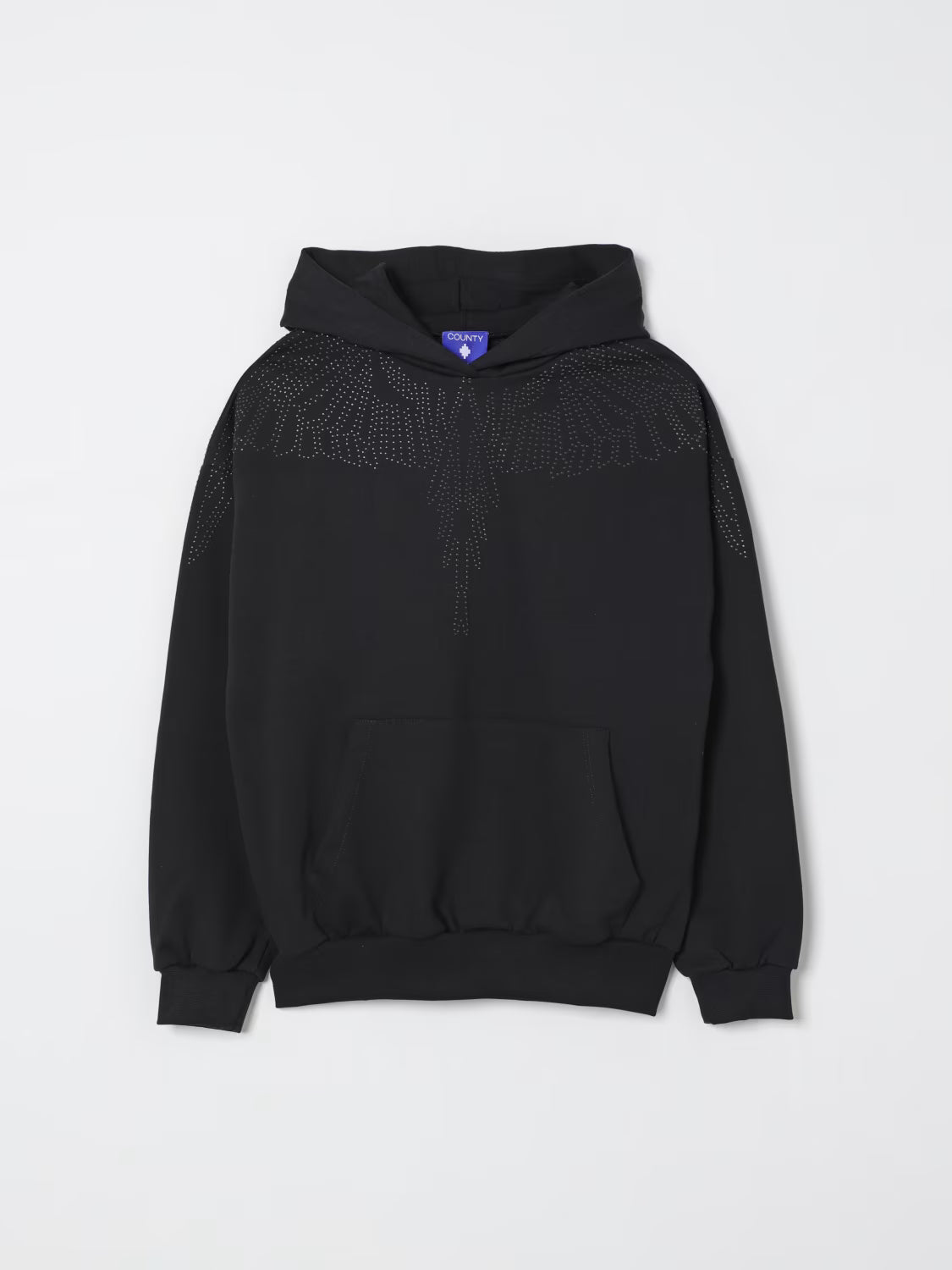 FELPA NERA CON STRASS MARCELO BURLON