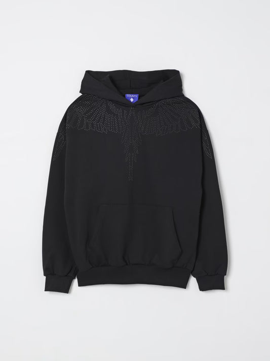 FELPA NERA CON STRASS MARCELO BURLON