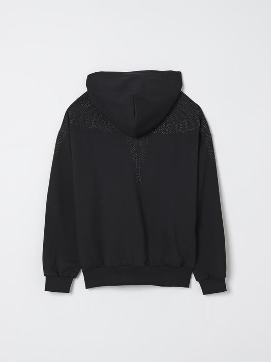 FELPA NERA CON STRASS MARCELO BURLON