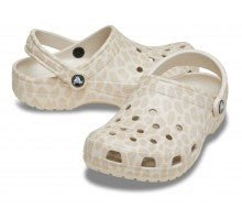 CROCS BEIGE CON STAMPA ANIMALIER GLITTERATA - Angel Luxury