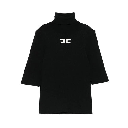 DOLCEVITA A COSTINE NERO CON LOGO BIANCO LEISABETTA FRANCHI - Angel Luxury