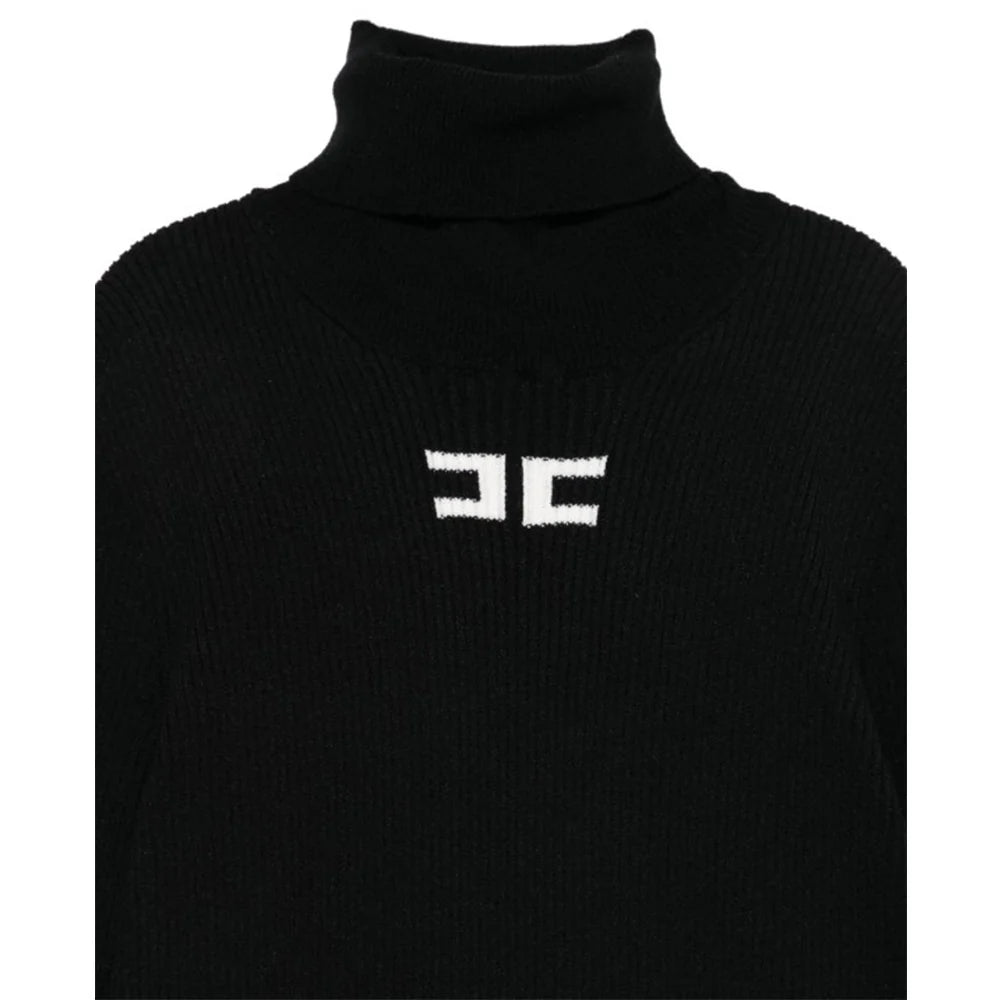 DOLCEVITA A COSTINE NERO CON LOGO BIANCO LEISABETTA FRANCHI - Angel Luxury