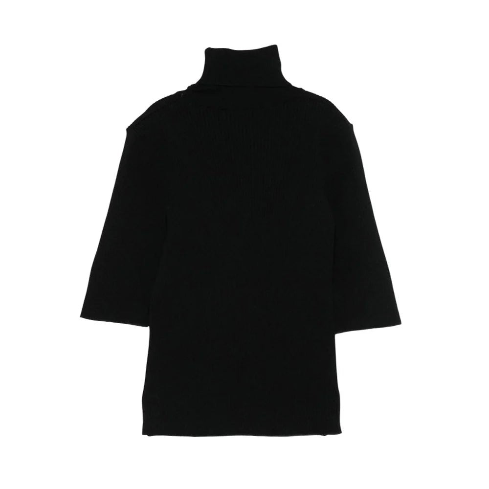 DOLCEVITA A COSTINE NERO CON LOGO BIANCO LEISABETTA FRANCHI - Angel Luxury