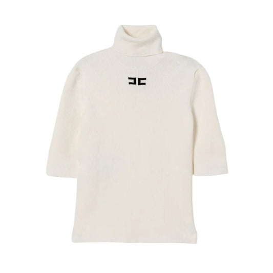 DOLCEVITA BIANCO A COSTINE CON LOGO NERO ELISABETTA FRANCHI - Angel Luxury