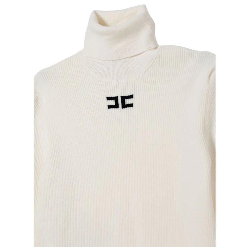 DOLCEVITA BIANCO A COSTINE CON LOGO NERO ELISABETTA FRANCHI - Angel Luxury