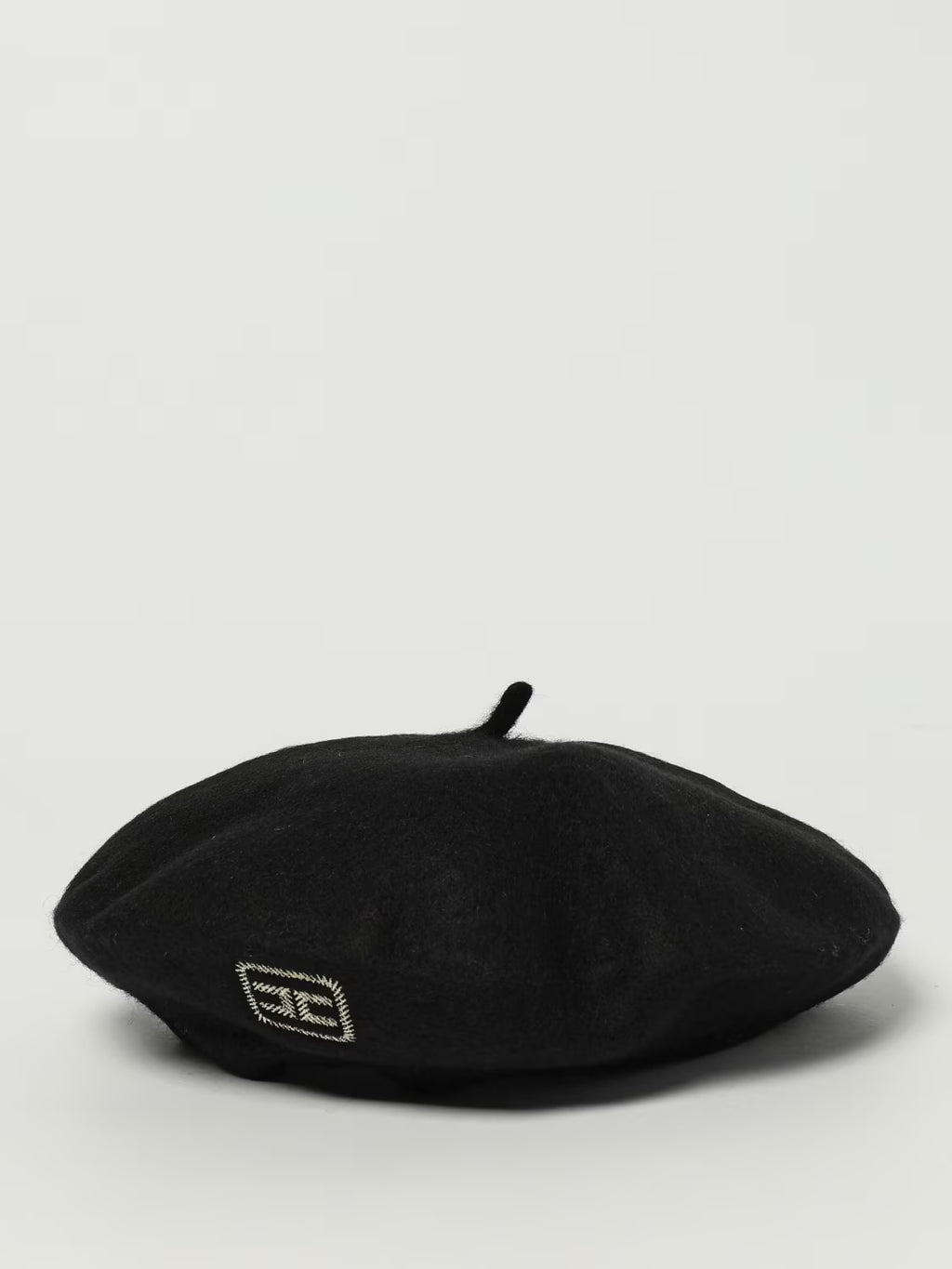 BASCO IN FELTRO CON RICAMO LOGO ORO NERO ELISABETTA FRANCHI