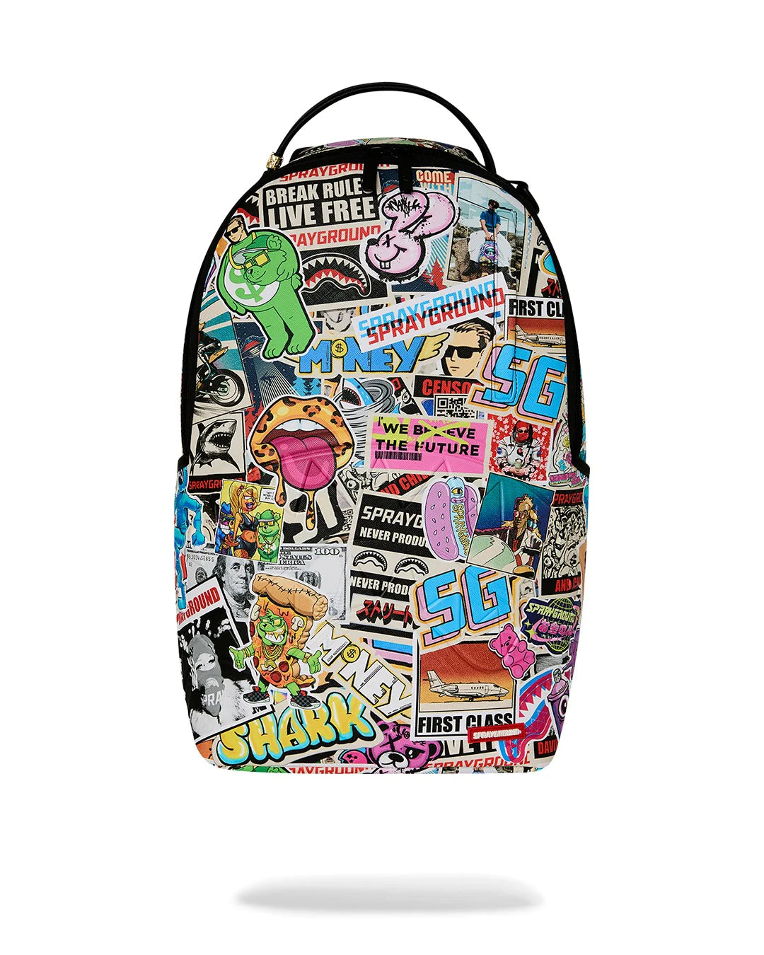 ZAINO PUNK CON ADESIVO A FORMA DI SQUALO SPRAYGROUND