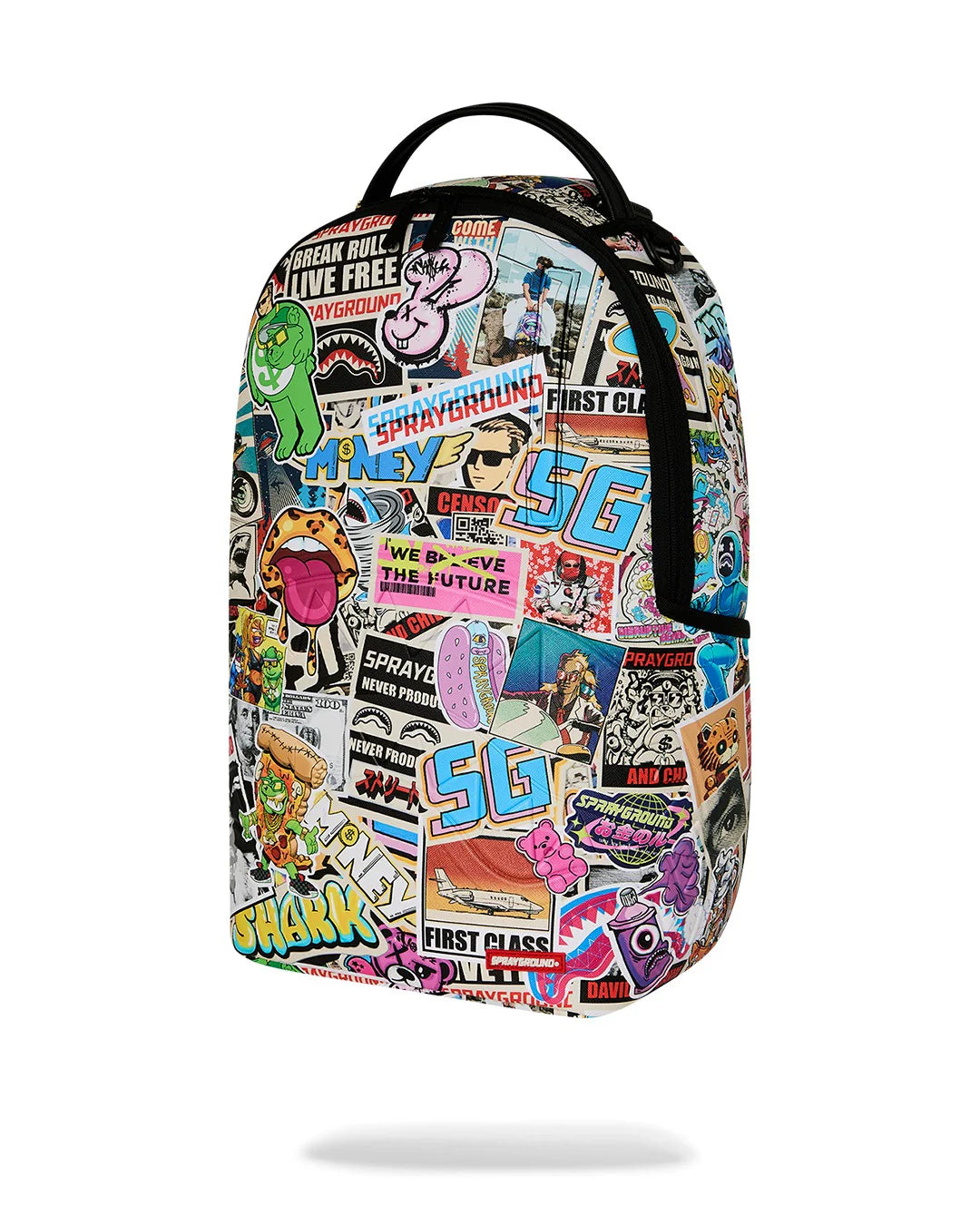 ZAINO PUNK CON ADESIVO A FORMA DI SQUALO SPRAYGROUND