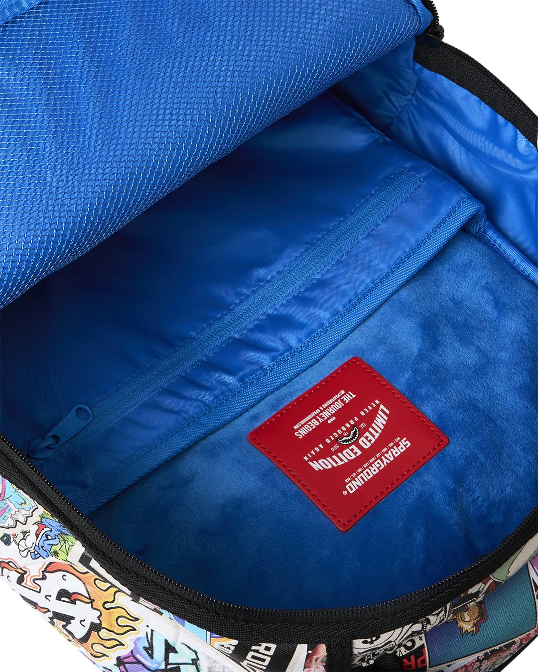 ZAINO PUNK CON ADESIVO A FORMA DI SQUALO SPRAYGROUND