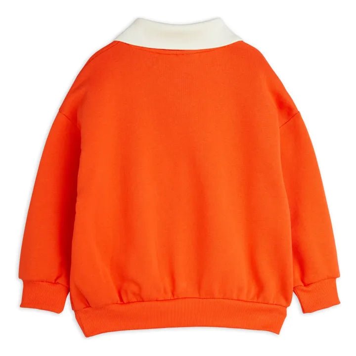 FELPA ARANCIONE CON COLLETTO PANNA GATTINO MINI RODINI - Angel Luxury