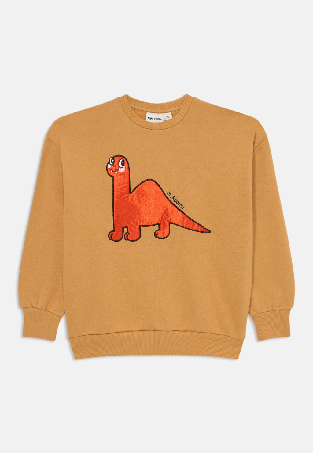 FELPA BEIGE CON DINOSAURO ROSSO MINI RODINI - Angel Luxury