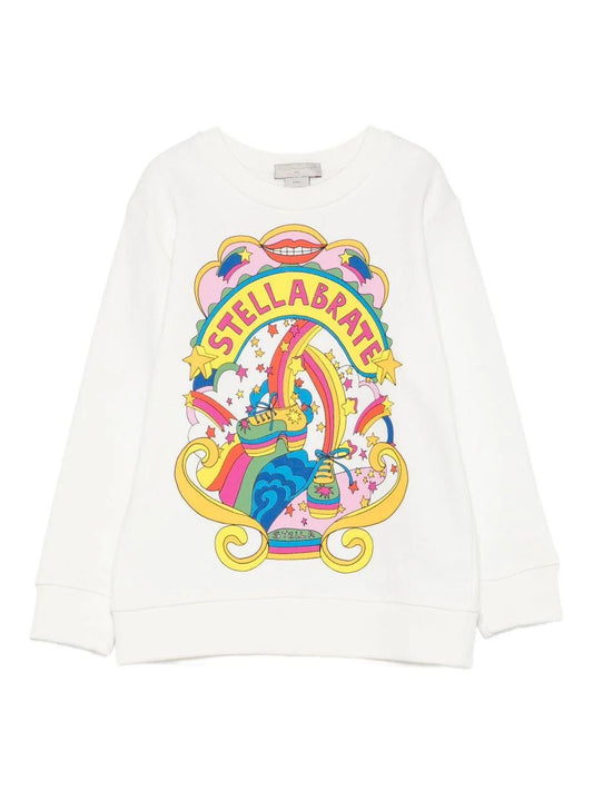 FELPA BIANCA CON FANTASIA STELLA MCCARTNEY - Angel Luxury