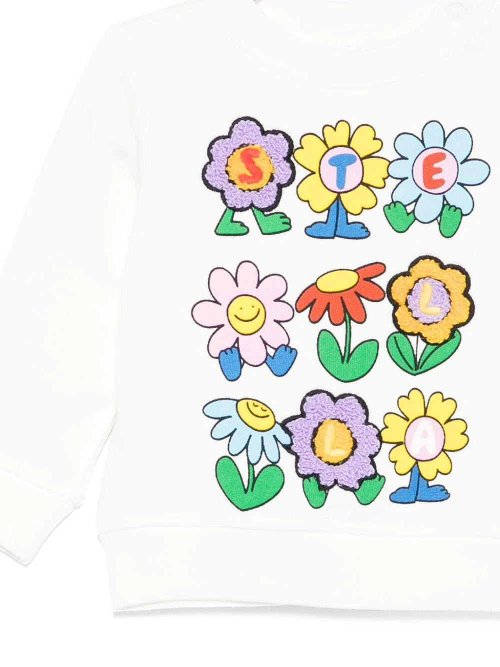 FELPA BIANCA CON FIORI COLORATI STELLA MCCARTNEY - Angel Luxury