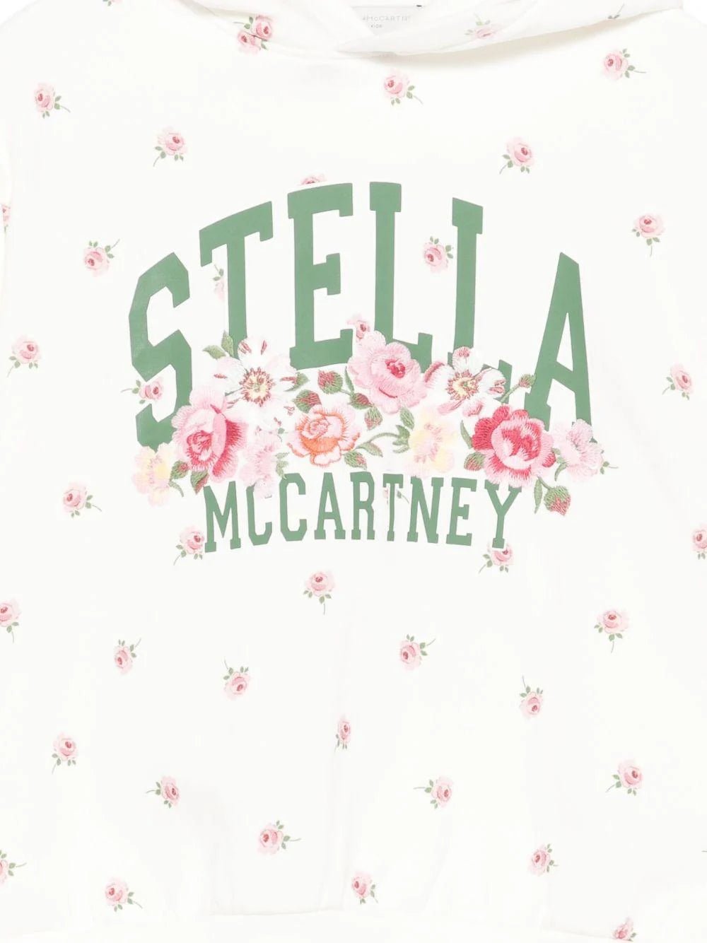 FELPA BIANCA CON FIORI E LOGO VERDE STELLA MCCARTNEY - Angel Luxury