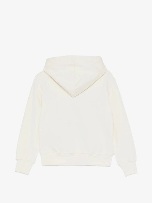 FELPA BIANCA CON LOGO MARRONE MSGM - Angel Luxury