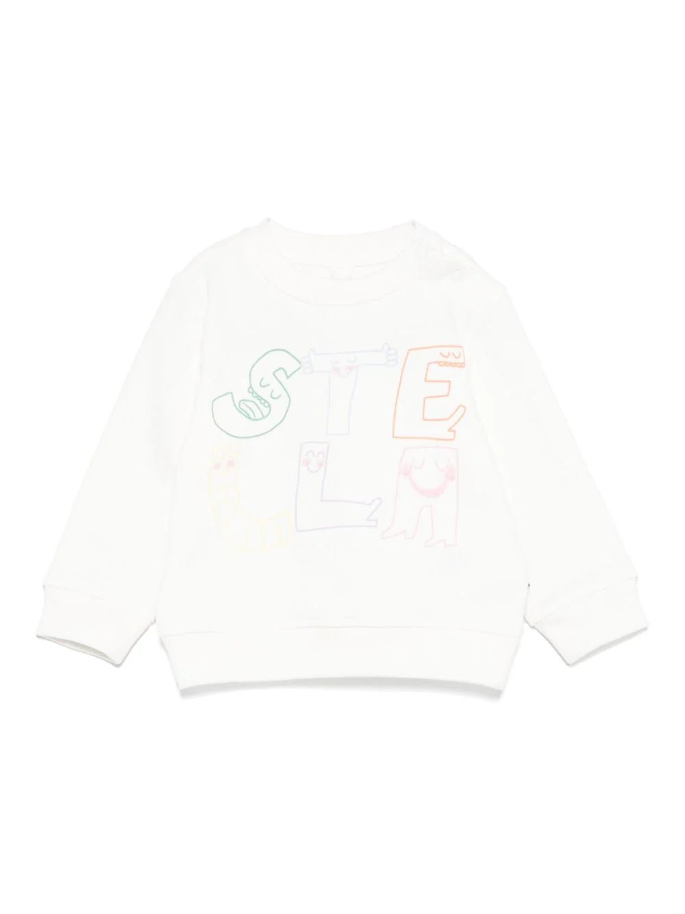 FELPA BIANCA CON LOGO MULTICOLOR STELLA MCCARTNEY - Angel Luxury