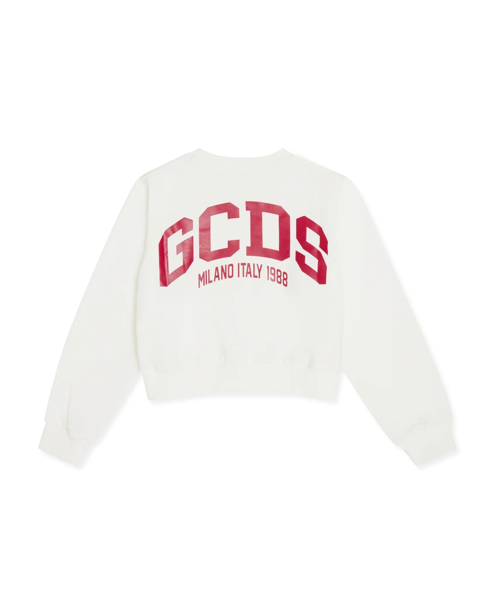 FELPA BIANCA CON LOGO SUL RETRO GCDS - Angel Luxury