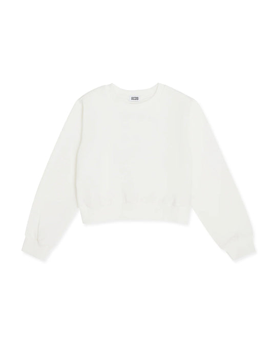 FELPA BIANCA CON LOGO SUL RETRO GCDS - Angel Luxury