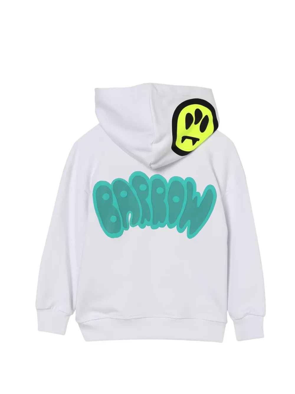 FELPA BIANCA CON LOGO SUL RETRO VERDE BARROW - Angel Luxury