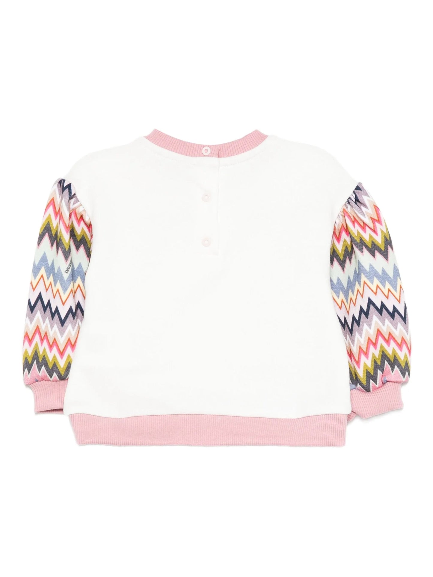 FELPA BIANCA CON MANICHE MULTICOLORE ZIG ZAG MISSONI - Angel Luxury