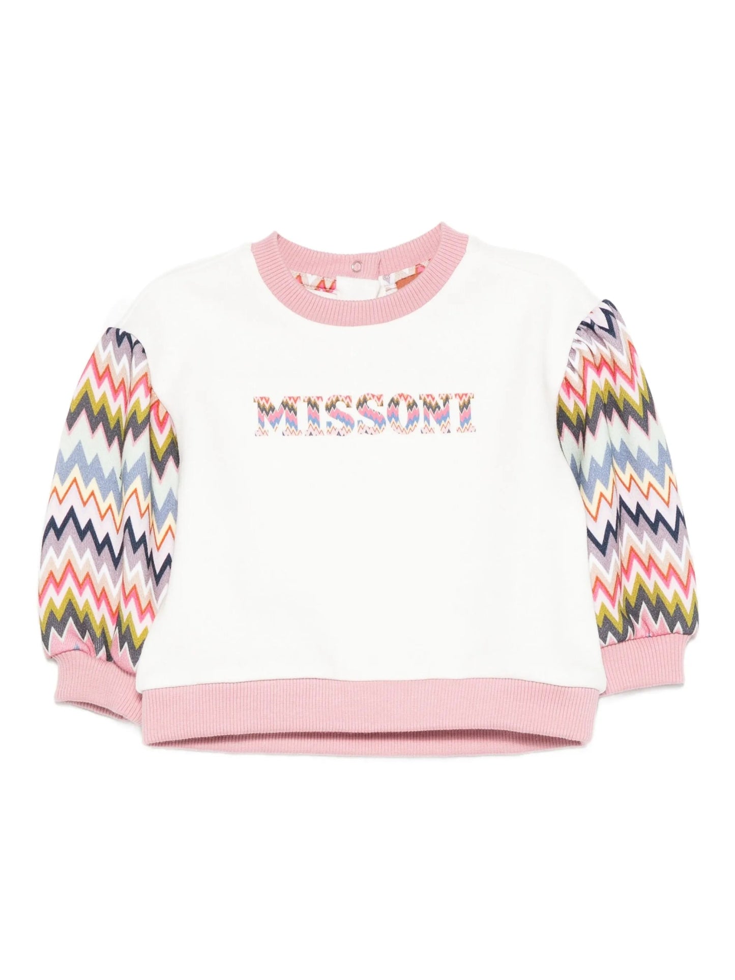 FELPA BIANCA CON MANICHE MULTICOLORE ZIG ZAG MISSONI - Angel Luxury