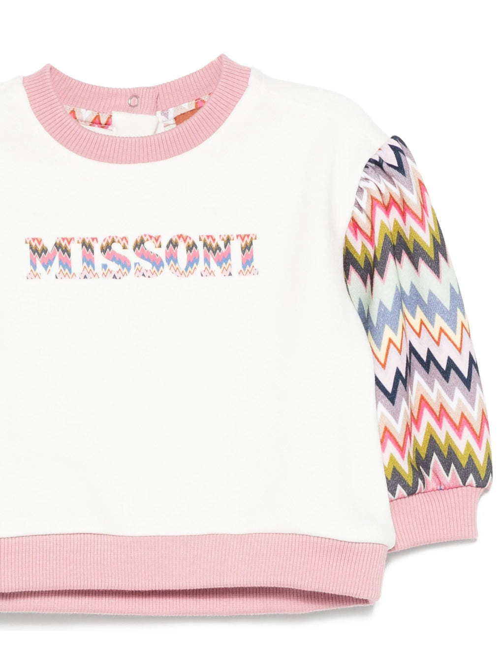 FELPA BIANCA CON MANICHE MULTICOLORE ZIG ZAG MISSONI - Angel Luxury