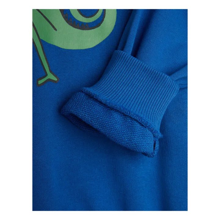 FELPA BLU CON CAMALEONTE VERDE MINI RODINI - Angel Luxury