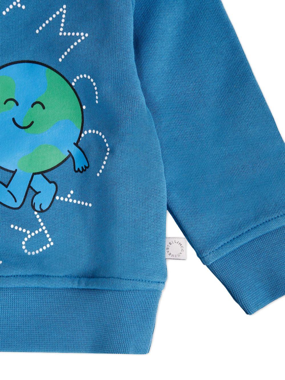 FELPA BLU CON SOLE E IL MONDO STELLA MCCARTNEY - Angel Luxury