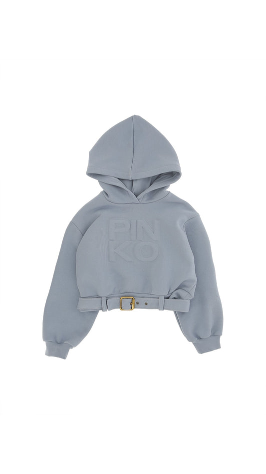 FELPA CON CAPPUCCIO ARDESIA PINKO - Angel Luxury