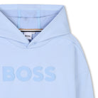 FELPA CON CAPPUCCIO AZZURRO HUGO BOSS - Angel Luxury