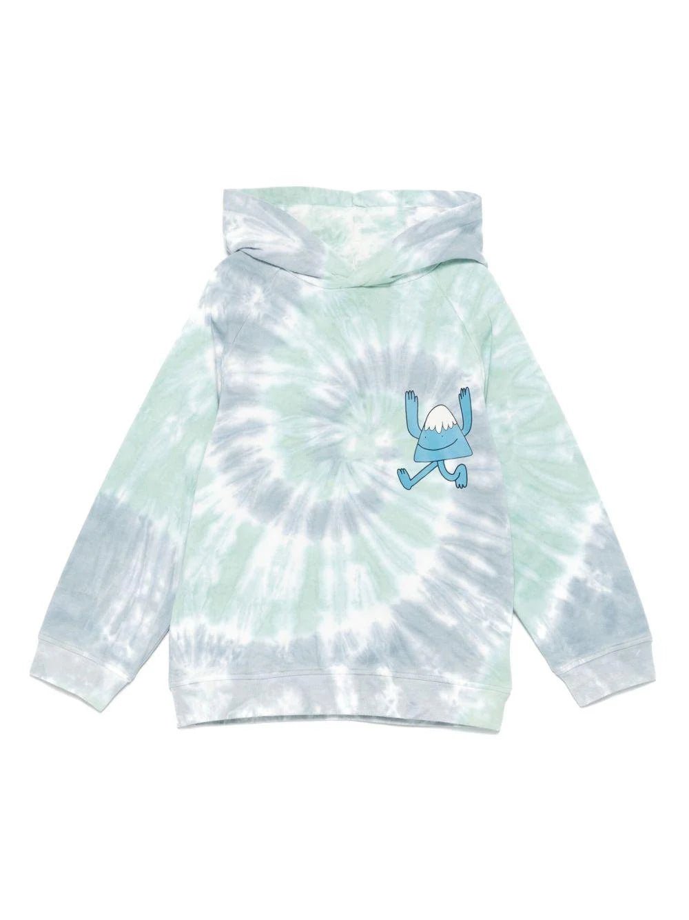 FELPA CON CAPPUCCIO AZZURRO/VERDE SFUMATA STELLA MCCARTNEY - Angel Luxury