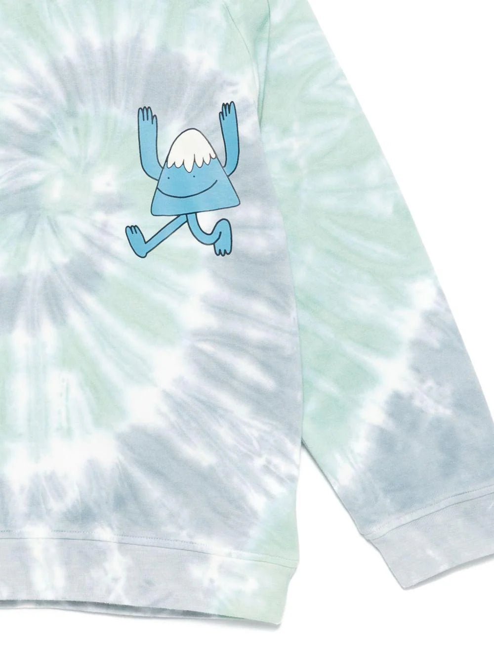 FELPA CON CAPPUCCIO AZZURRO/VERDE SFUMATA STELLA MCCARTNEY - Angel Luxury