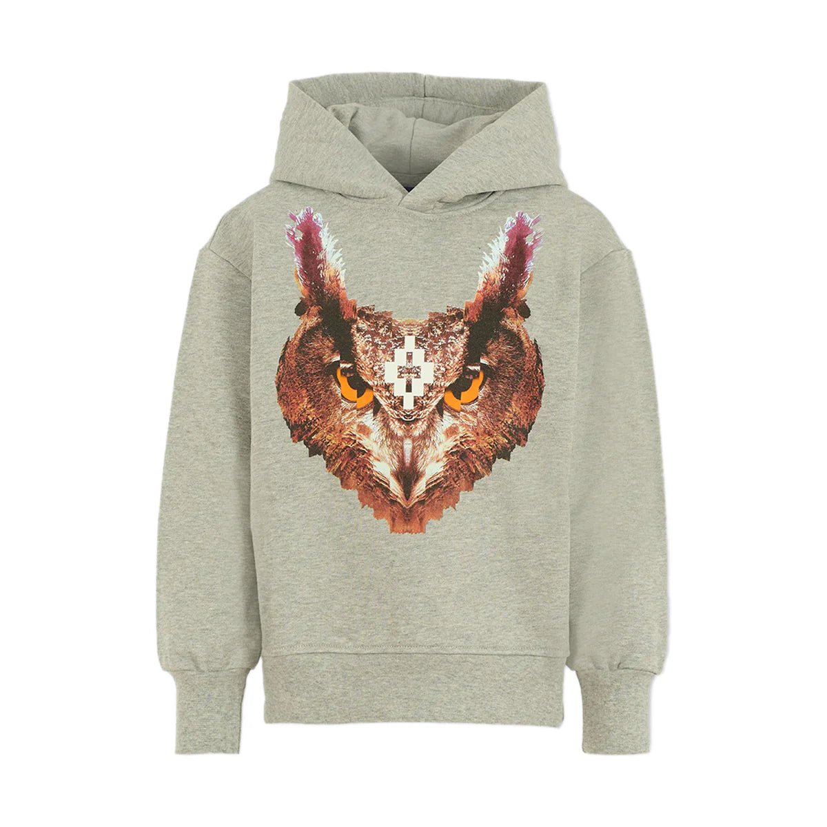 FELPA CON CAPPUCCIO BEIGE CON STAMPA MARCELO BURLON - Angel Luxury